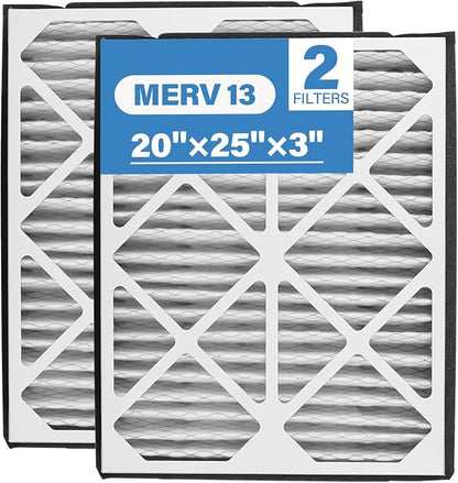 20x25x3 MERV 13 Pleated Air Filter, 2 Pack, Compatible by LIWEDFG