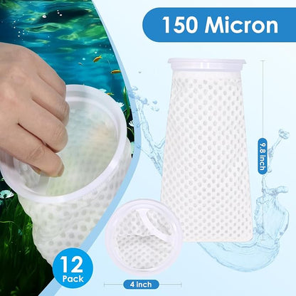 12 Pack 4 Inch Filter Sock, 150 Micron, Ring Honeycomb Filter Socks, Filter - Image 2