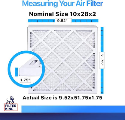 Filter King 10x28x2 Air Filter | 4-PACK | MERV 8 HVAC Pleated A/C Furnace - Image 2