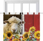 Sheep Flowers Bedroom Curtains 63 Inch Length, Window Curtains Tab Top by Unknown
