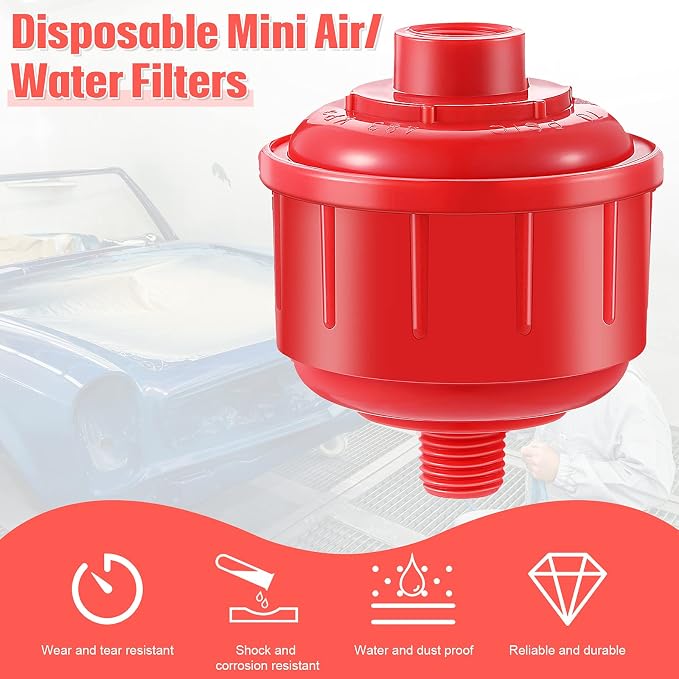 4 Pieces Disposable Mini Air Water Filters Disposable Spray Gun Filter - Image 4