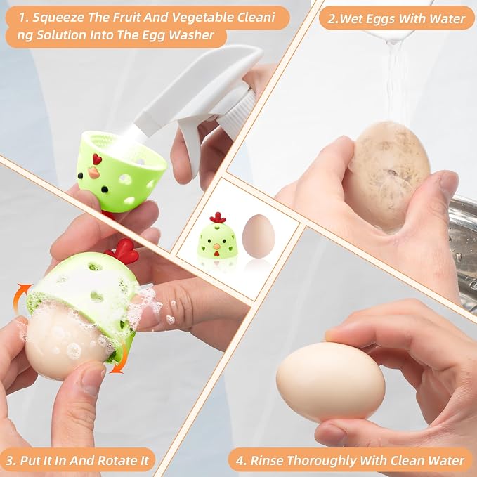 Silicone Egg Brush Cleaner, Egg Washer - Image 5