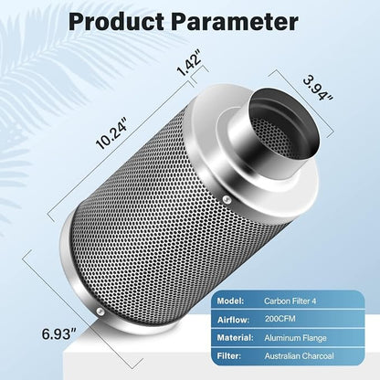 iPower 4 Inch Air Carbon Filter Smellines Control - Image 2