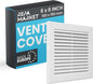 Repa Market 6 x 6 Inch White Square Air Vent Cover by RepaMarket
