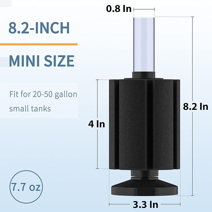 Pawfly Large Aquarium Bio Sponge Filter Quiet Betta Fry Shrimp and Small Fish - Image 3