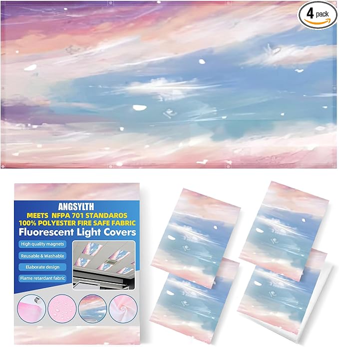 4 Pcs Fluorescent Light Covers by ANGSYLTH