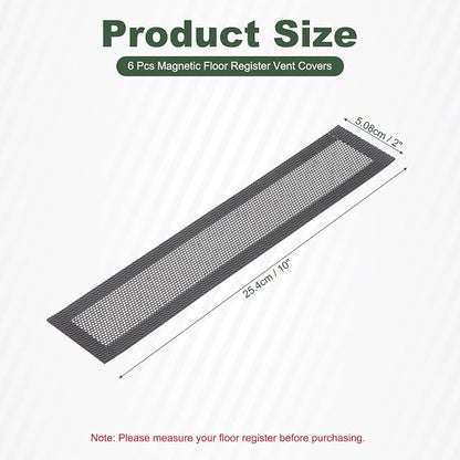 YOKIVE 6 Pcs Magnetic Floor Vent Covers, Floor Register Cover PVC Mesh Air Vent - Image 2
