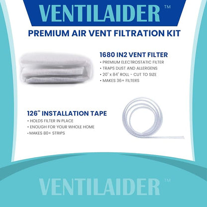 Vent Filter Set 20" x 84" Electrostatic Media + 126" of Tape - Image 6