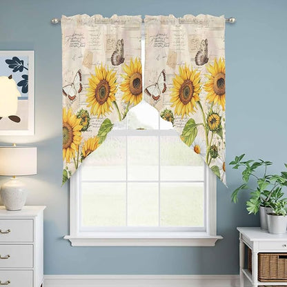 Yellow Sunflowers Swag Valances - Image 6