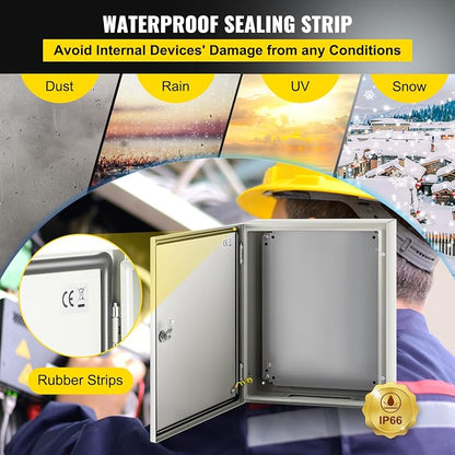 VEVOR NEMA Steel Enclosure, IP66 Waterproof & Dustproof, Outdoor/Indoor - Image 4