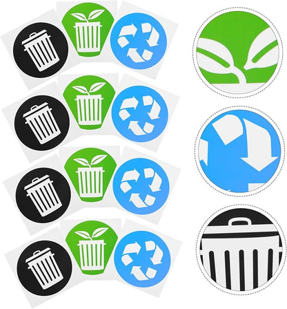 Artibetter 12PCS Self-Adhesive Trash Recycling Stickers - Image 8