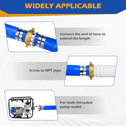 1.5" x 50 ft Discharge Hose for Swimming Pools, Heavy Duty PVC Lay Flat Water - Image 5