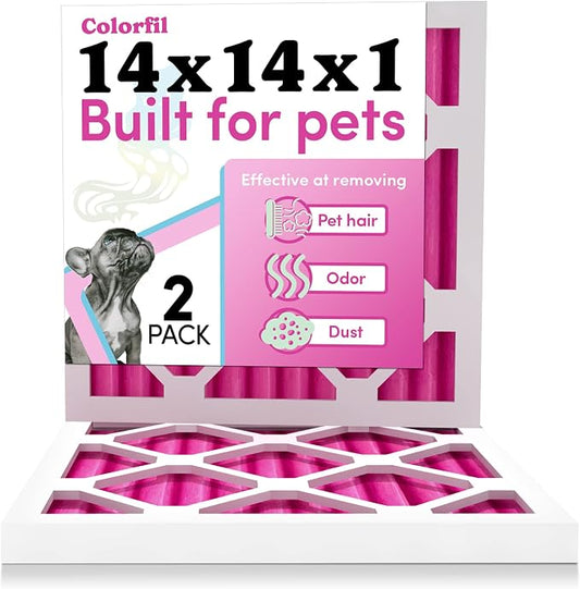 Colorfil 14x14x1 Air Filter | Made in the USA | Color Changing | Remove Cat and by ColorfilAirFilters