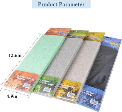 4-Pack Mixed Aquarium Sponge Filter Pad, Cut-to-Fit Aquarium Foam - Image 4