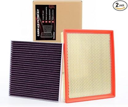 Engine & Cabin Air Filter Kit for 2014-2018 Silverado 1500 Sierra 1500 by Reeoutdoor