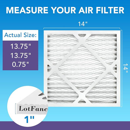 LotFancy 14x14x1 Air Filter MERV 11 4-Pack, Electrostatic Pleated AC Furnace - Image 2