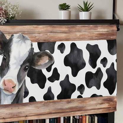 Cow Printed Curtain Valances for Windows, Kitchen Valance Window Treatment - Image 7