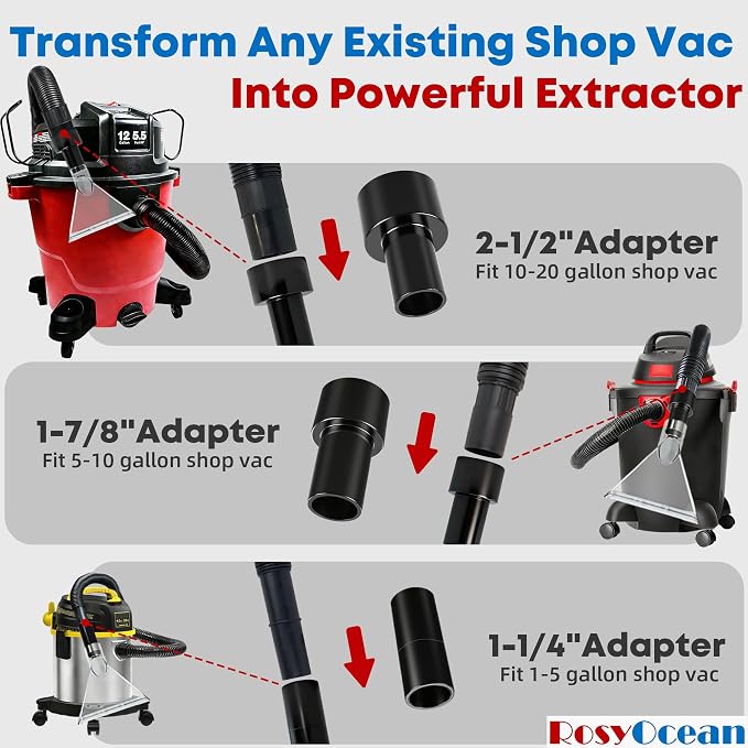 Universal Compatible with All Shop Vacs Extractor Attachment with 2-1/2" & - Image 2