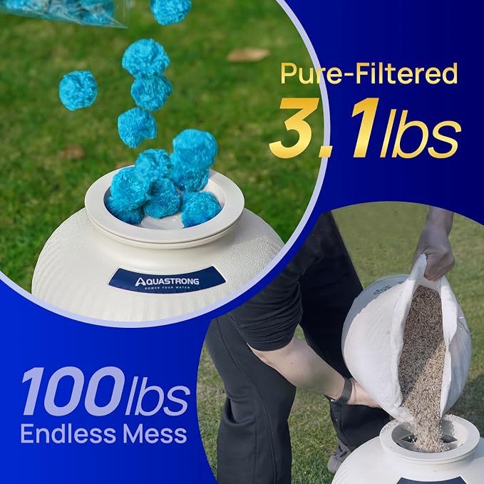 AQUASTRONG Pool Filter Balls for Sand Filter Pump, 3.1 lbs Reusable Sand Filter - Image 6