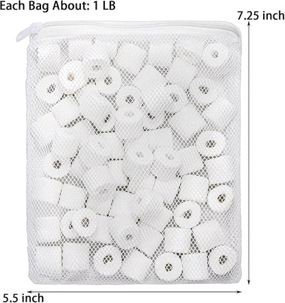 TOPZEA 6 Lb Aquarium Filter Media Ceramic Rings, Premier Bio Filter Medias - Image 2