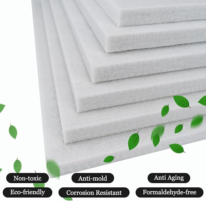 BXI Sound Absorber, 12 X 12 X 3/8 Inches 16Pcs High Density Acoustic Absorption Panel, Sound Absorbing Panels Reduce Echo Reverb, Tackable Acoustic Panels for Wall and Ceiling Acoustic Treatment