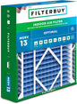 Filterbuy 24x25x5 Air Filter MERV 13 Optimal Smoke & Allergy Defense, by Filterbuy