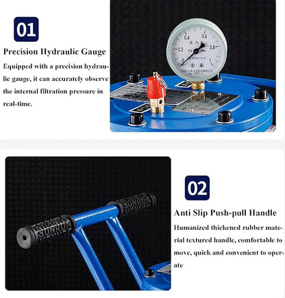 220V Filtering Machine Portable Hydraulic Oil Filter Cart Single Cylinder - Image 3