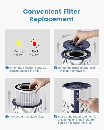 TCL Air Purifier for Home Room Bedroom, Smart WiFi Alexa Control, True H13 HEPA - Image 8