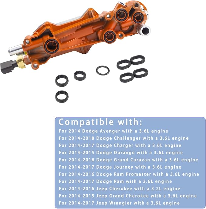 926-959 Aluminum Engine Oil Filter Housing Oil Cooler Kit - Image 3
