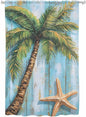 Sheer Curtains 63 Inch Length, Coastal Beach Tree Semi Sheer Curtains Light by Unknown