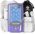 AUVON Rechargeable TENS Unit Muscle Stimulator, 24 Modes 4th Gen TENS Machine with 8pcs 2"x2" Premium Electrode Pads for Pain Relief