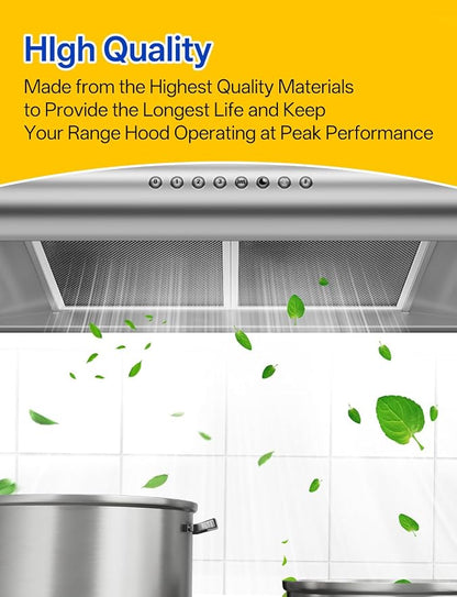 WA6500 QT20000 BPQTF B-roan Stove Hood Vent Filter 11.25"x11.25"x0.38" Aluminum - Image 6