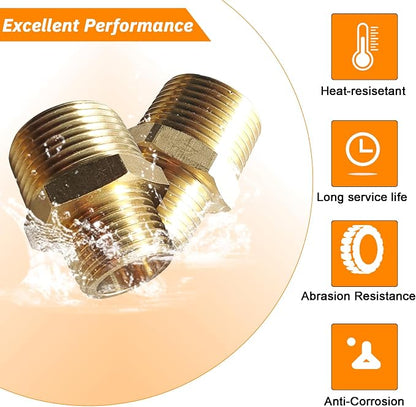 2pcs 3/4" NPT x 1/2" NPT Brass Nipple, 3/4 to 1/2 Adapter Fitting Reducing - Image 4