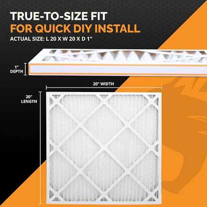 Tiger Tough 20x20x1 Air Filter MERV 8 MPR 600-800, High-Performance Pleated - Image 2