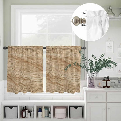 Kitchen Curtains Tiers and Valance Set of 3, Country Farmhouse Light Filtering - Image 8
