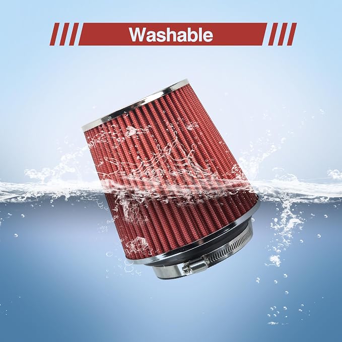 Universal Clamp On Air Intake Filter fits 3 In /3.5 In /4 In Three Different - Image 3