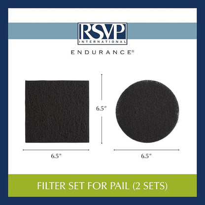 RSVP International Charcoal Compost Bin Filter 2-Piece Set Helps Keep Kitchen - Image 5