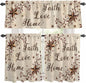 Kitchen Curtains Tiers and Valance Set of 3, Retro Country Stars Rustic by Anzona