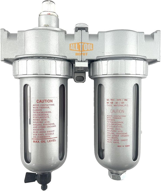 1/2" NPT MID FLOW 2 Stages Coalescing Filter Desiccant Dryer System by AllToolDepot