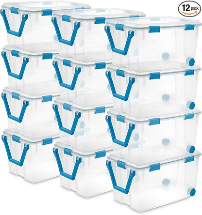 Sterilite 12-Pack Gasket Box, Weather-Resistant Storage Bins by Sterilite