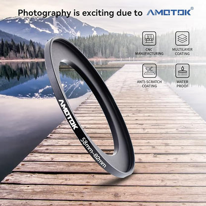 58mm Lens to 82mm Camera Filters Ring Compatible All 58mm Camera Lenses to 82mm - Image 2