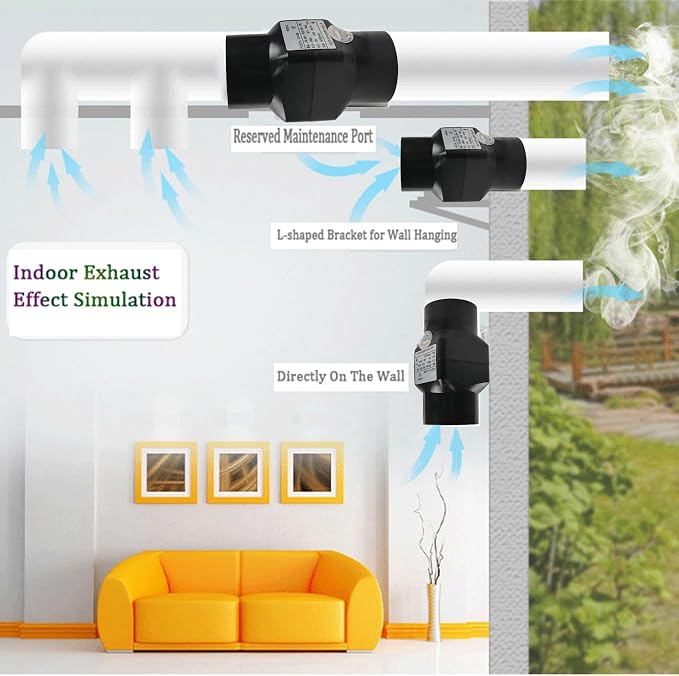 2 Inch Inline Duct Fan 12v Ventilation Fan - Image 3