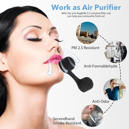 100 Pieces Nose Plug Filter Disposable Nose Dust Filters Bulk Sponge Nostril - Image 3