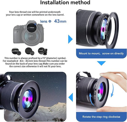 43mm to 62mm Lens adapter/43mm Lens to 62mm Camera Filters Ring Compatible All - Image 5