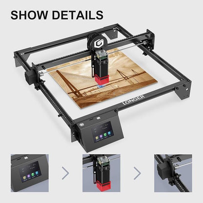 Longer Ray5 Laser Engraver, 10W Laser Cutter, 0.06 * 0.06 mm Precision Laser - Image 7