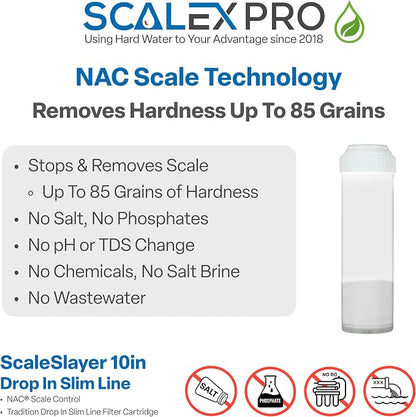 ScaleSlayer 10in Slim Line Drop In, High Capacity Water Filter Replacement - Image 2
