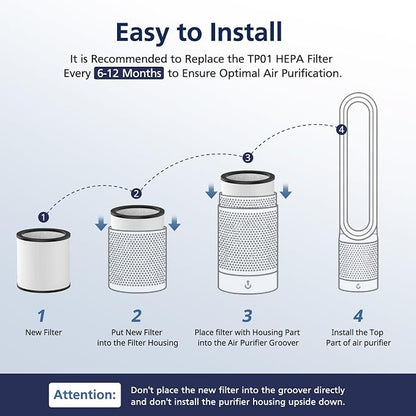 Upgraded TP01 Filter HEPA Replacement Filter Compatible - Image 8