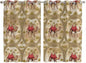 2 Panel Kitchen Cafe Curtains, Desert Camels Sunlight Filtering Nature Air by Hokiten