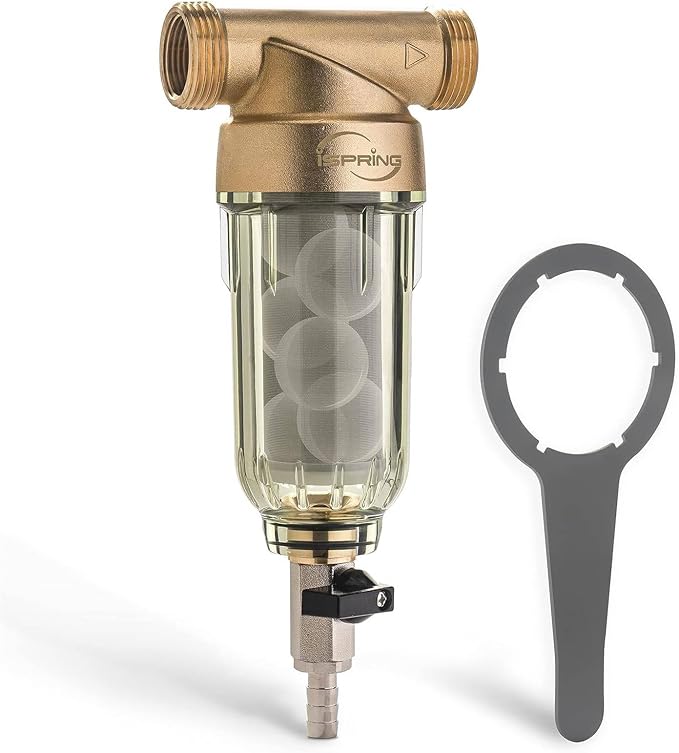 iSpring WSP-50SL Reusable Whole House Spin Down Sediment Water Filter Softener by iSpring