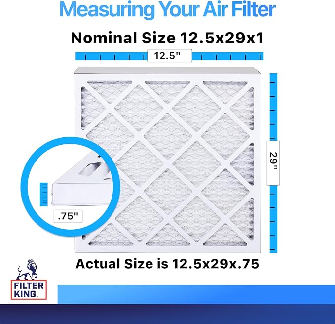 Filter King 12.5x29x1 Air Filter | 4-PACK | MERV 8 HVAC Pleated A/C Furnace - Image 2